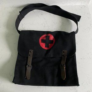 NEW RothCo Black and Red Cotton Men's Sling Bag